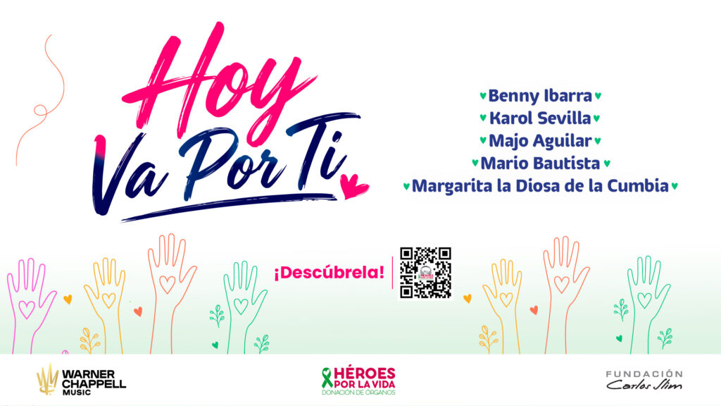 Fundación Carlos Slim y Warner Chappell Music se unen para promoverla donación de órganos en México